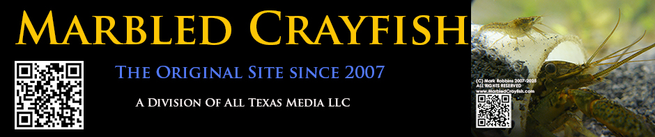 Marbled Crayfish Original Website Since 2007. True Clones! Logo